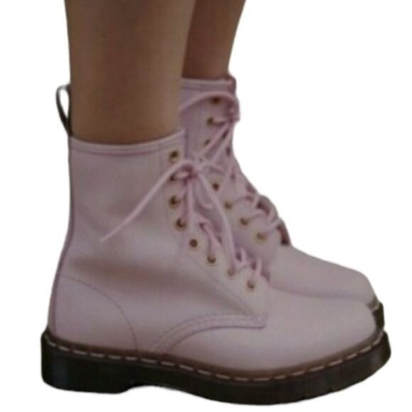 Dr Martens 1460 Pascal Virginia Leather Boots Pastel Pink Doc Women's WOMAN'S 5 - Picture 16 of 16